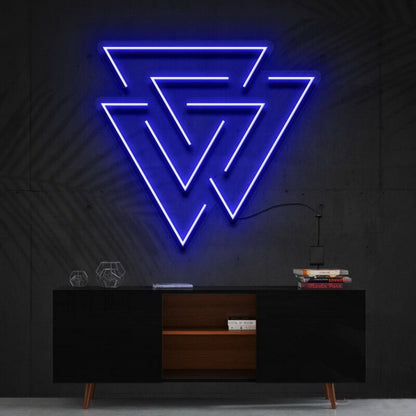 Interlocking Triangles Led Neon Sign Fmodern Decor - Shineneon
