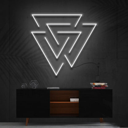 Interlocking Triangles Led Neon Sign Fmodern Decor - Shineneon