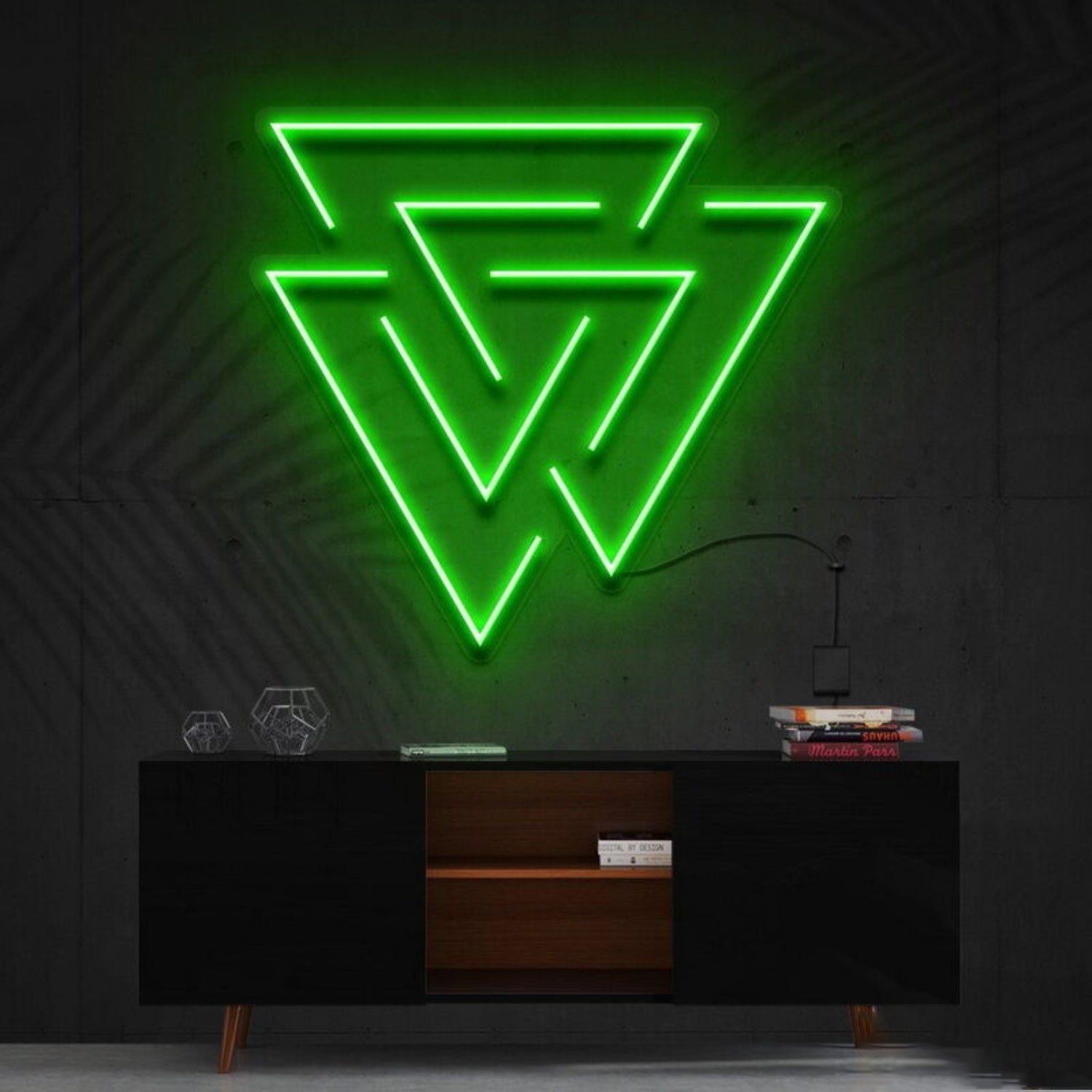 Interlocking Triangles Led Neon Sign Fmodern Decor - Shineneon