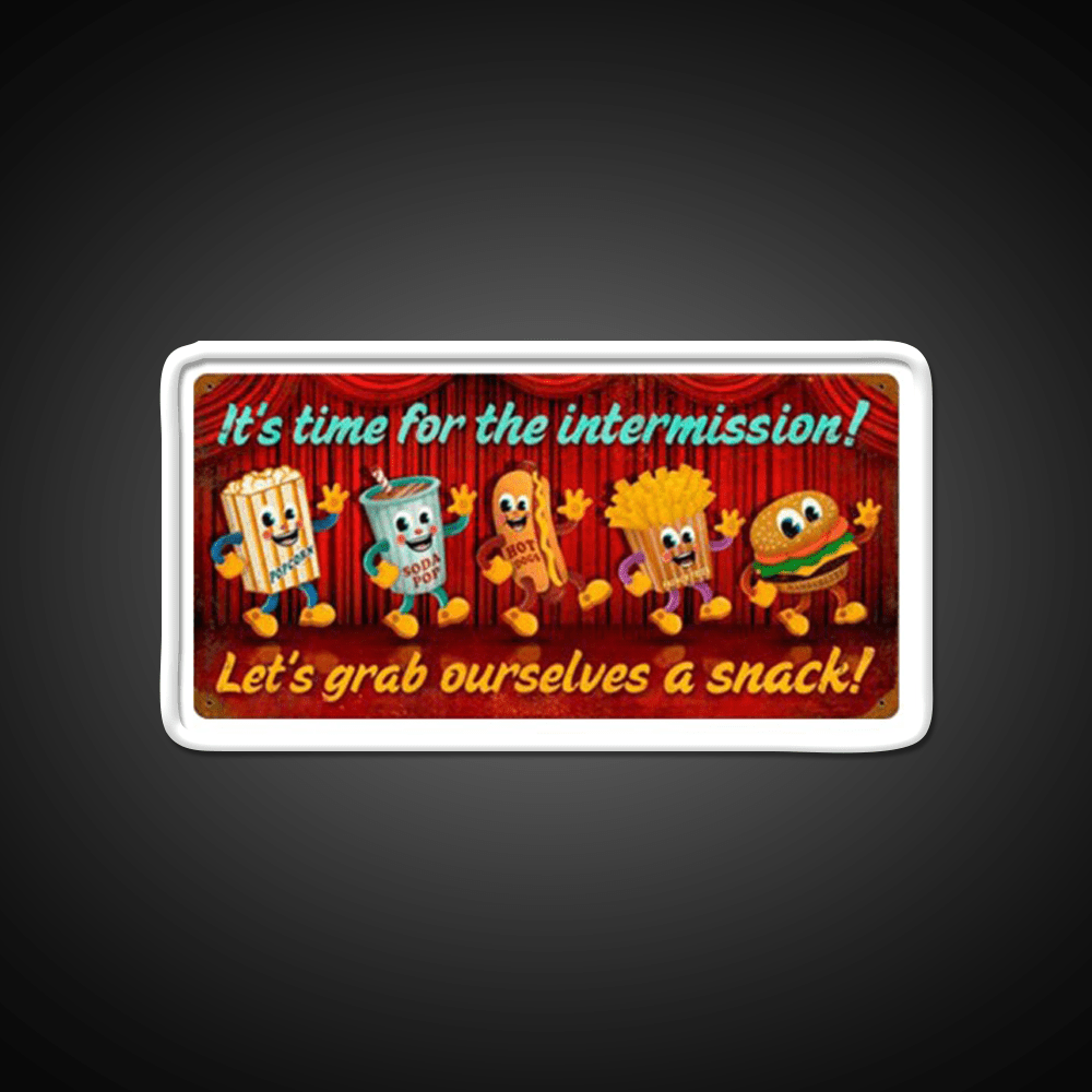 Intermission Snack Time Snack Food Led Neon Sign Rgb Color - Shineneon