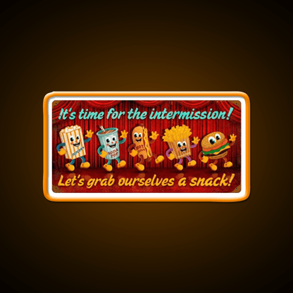 Intermission Snack Time Snack Food Led Neon Sign Rgb Color - Shineneon