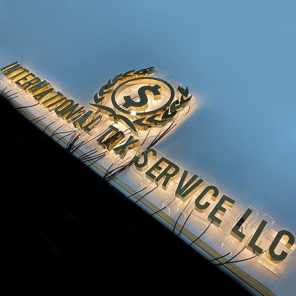 International Tax Service Llc 3D Backlit Channel Letters Led Light Sign - Shineneon