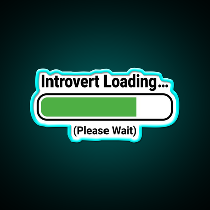 Introvert Loading Bar Man Cave Bar Led Neon Sign Rgb Color - Size and dimension reference