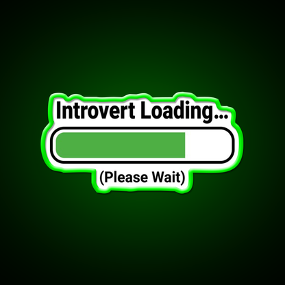 Introvert Loading Bar Man Cave Bar Led Neon Sign Rgb Color - LED neon sign view 8