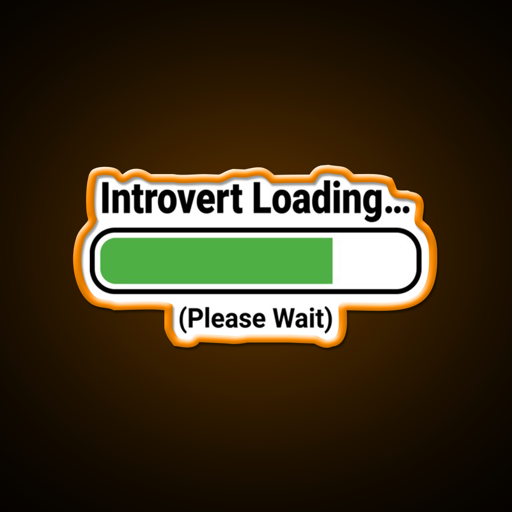 Introvert Loading Bar Man Cave Bar Led Neon Sign Rgb Color - LED neon sign view 6
