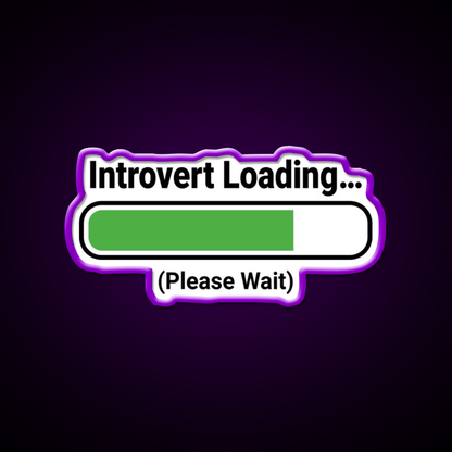 Introvert Loading Bar Man Cave Bar Led Neon Sign Rgb Color - LED neon sign view 9