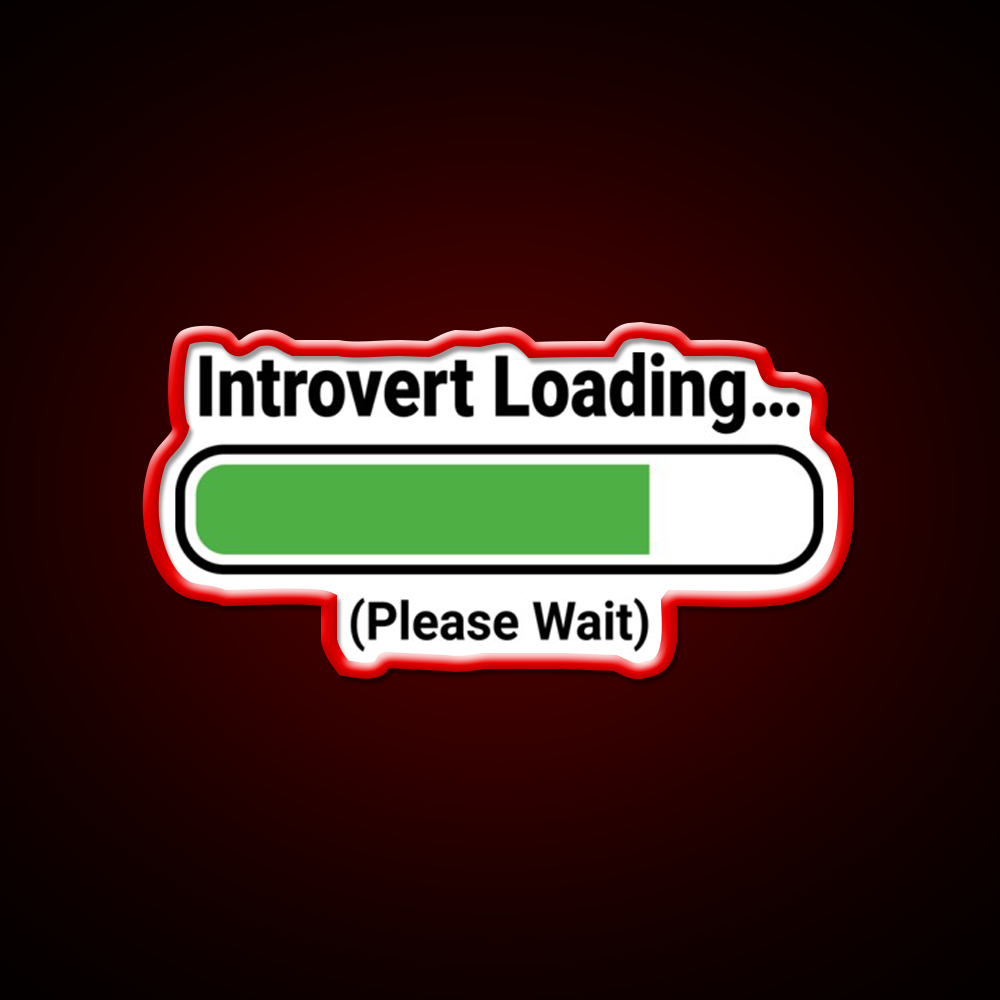 Introvert Loading Bar Man Cave Bar Led Neon Sign Rgb Color - LED neon sign view 10