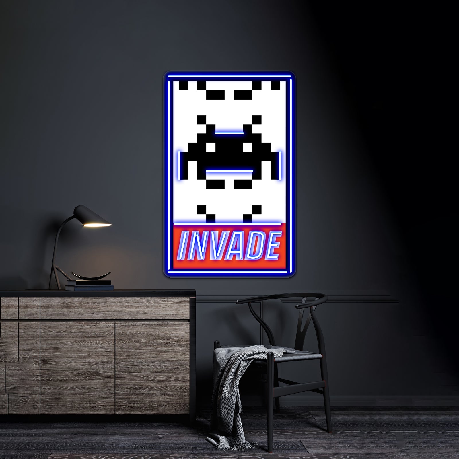 Invictus Artwork Room Lights Neon - LED neon sign view 14