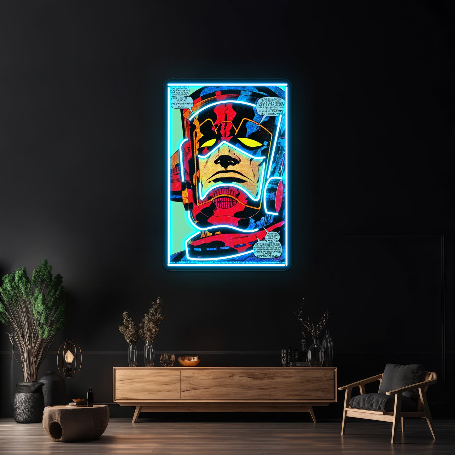 Invictus Artwork Room Lights Neon