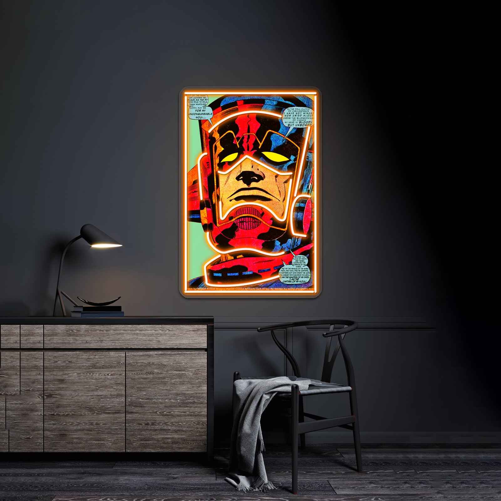 Invictus Artwork Room Lights Neon - LED neon sign view 6