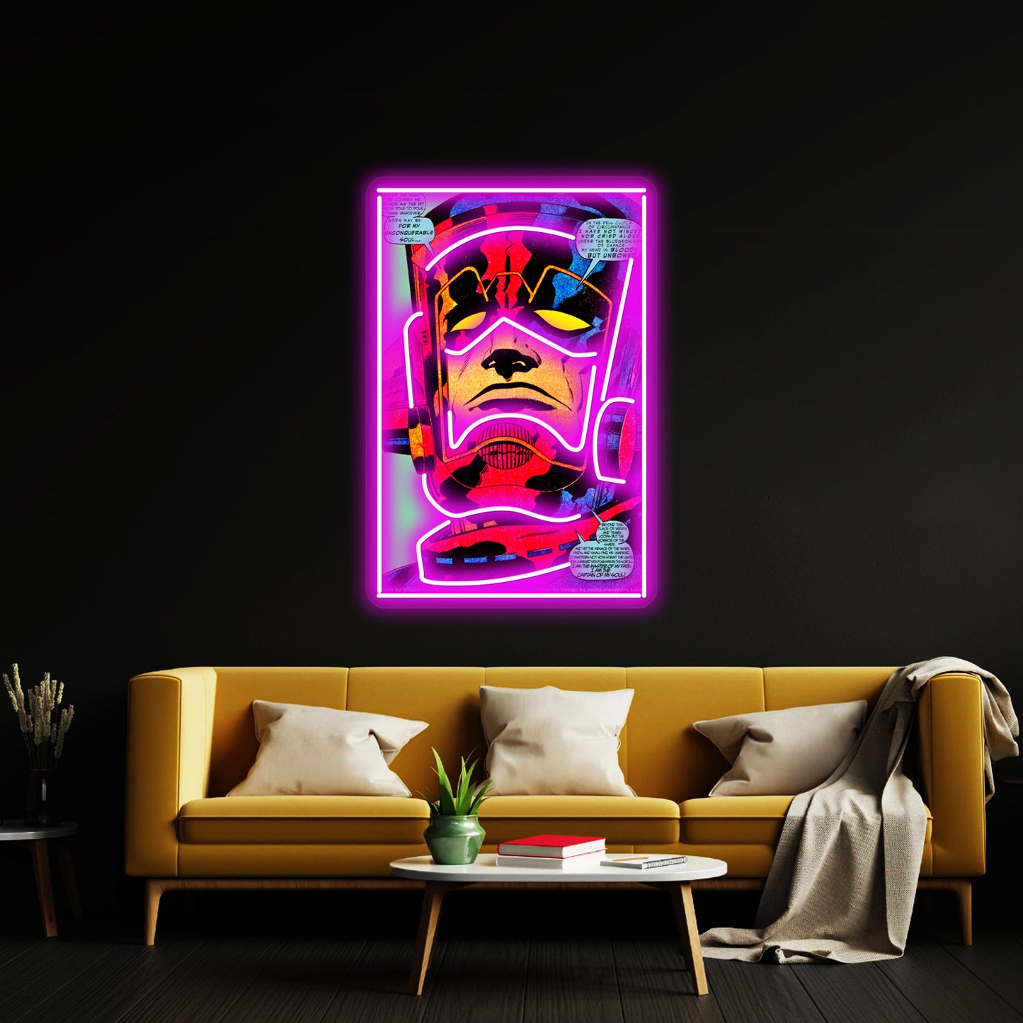 Invictus Artwork Room Lights Neon