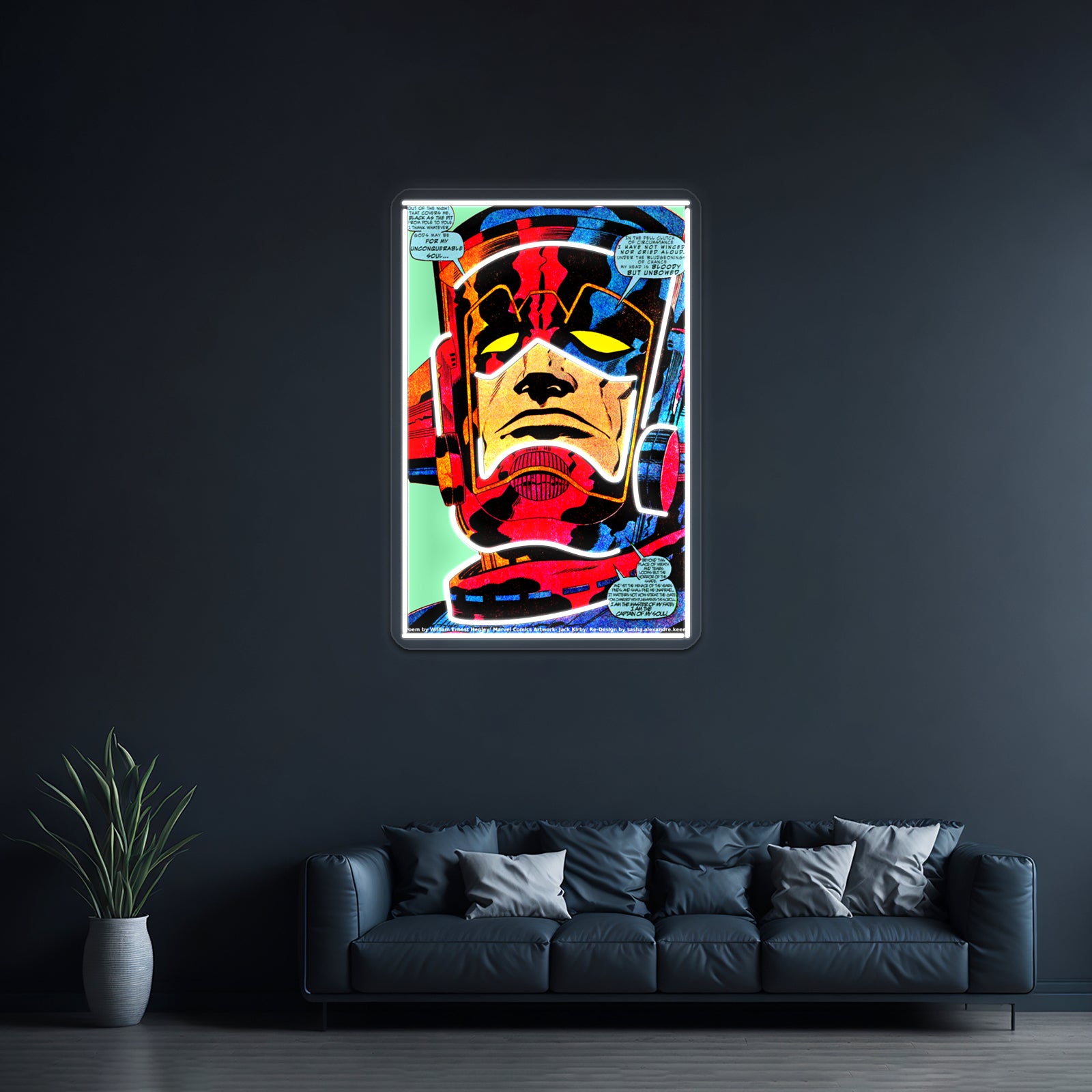 Invictus Artwork Room Lights Neon - LED neon sign view 8