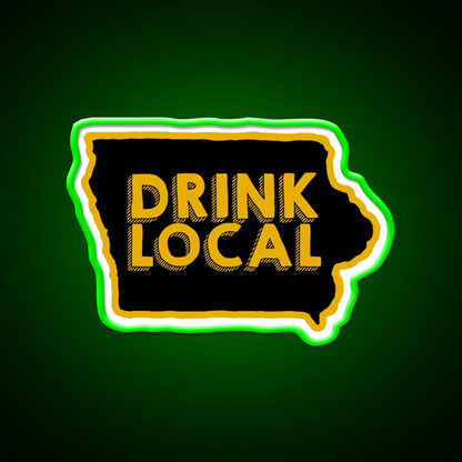 Iowa Drink Local Beer Bar Decor Led Neon Sign Rgb Color - LED neon sign view 8