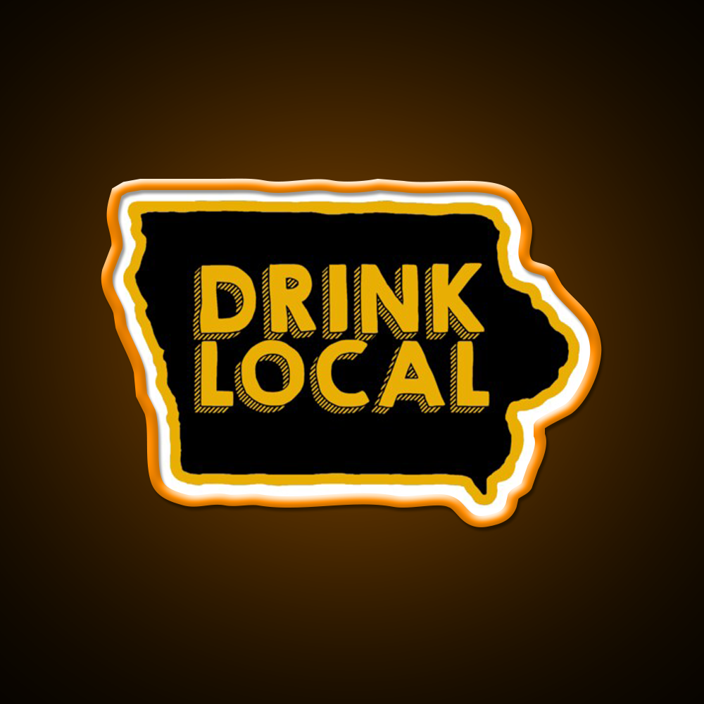 Iowa Drink Local Beer Bar Decor Led Neon Sign Rgb Color - LED neon sign view 6