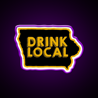 Iowa Drink Local Beer Bar Decor Led Neon Sign Rgb Color - LED neon sign view 9