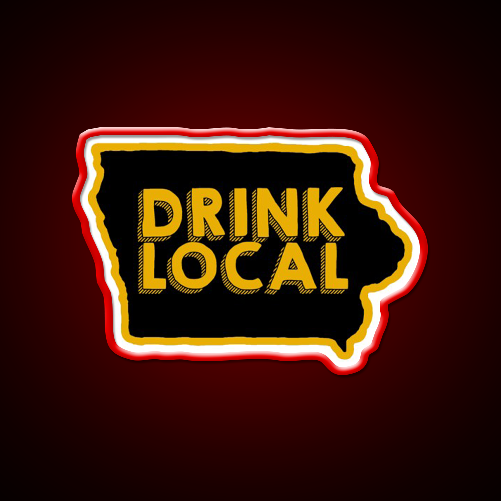 Iowa Drink Local Beer Bar Decor Led Neon Sign Rgb Color - LED neon sign view 10