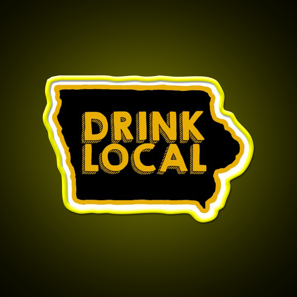 Iowa Drink Local Beer Bar Decor Led Neon Sign Rgb Color - LED neon sign view 7
