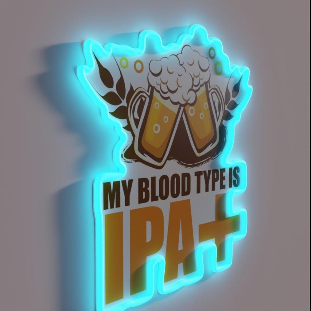 Ipa Funny Craft Beer Tee Rgb Led Neon Sign Bar Wall Decor - Shineneon