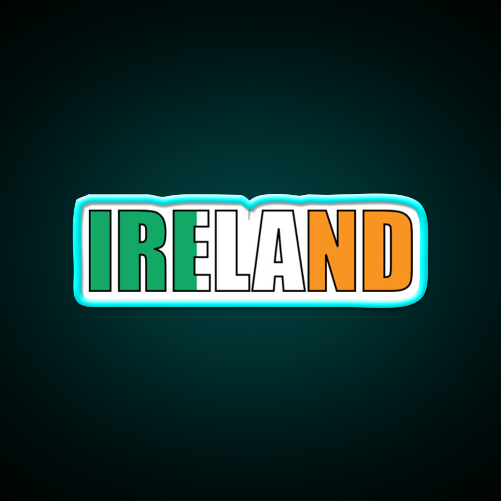 Ireland Beer Bar Decor Led Neon Sign Rgb Color - Size and dimension reference