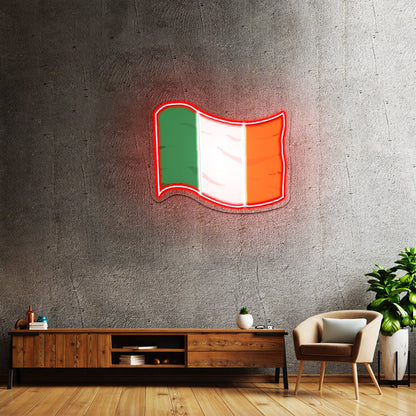 Irelands Flag Artwork Gaming Neon Signs - Shineneon