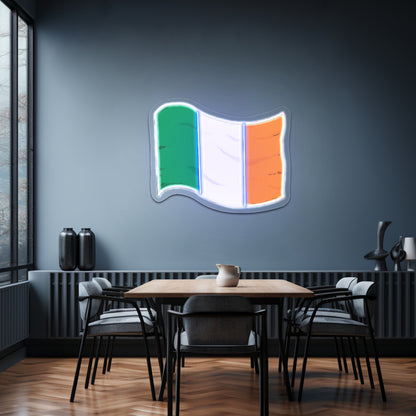 Irelands Flag Artwork Gaming Neon Signs