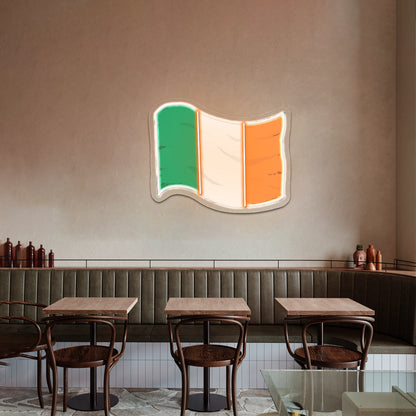 Irelands Flag Artwork Gaming Neon Signs