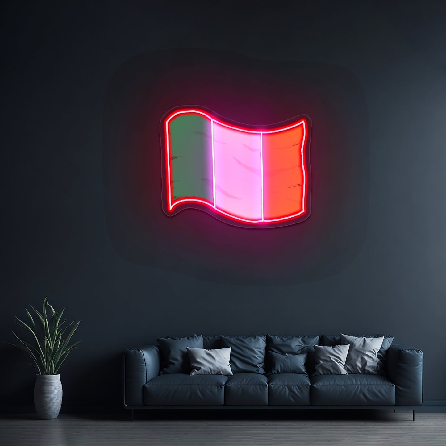 Irelands Flag Artwork Gaming Neon Signs