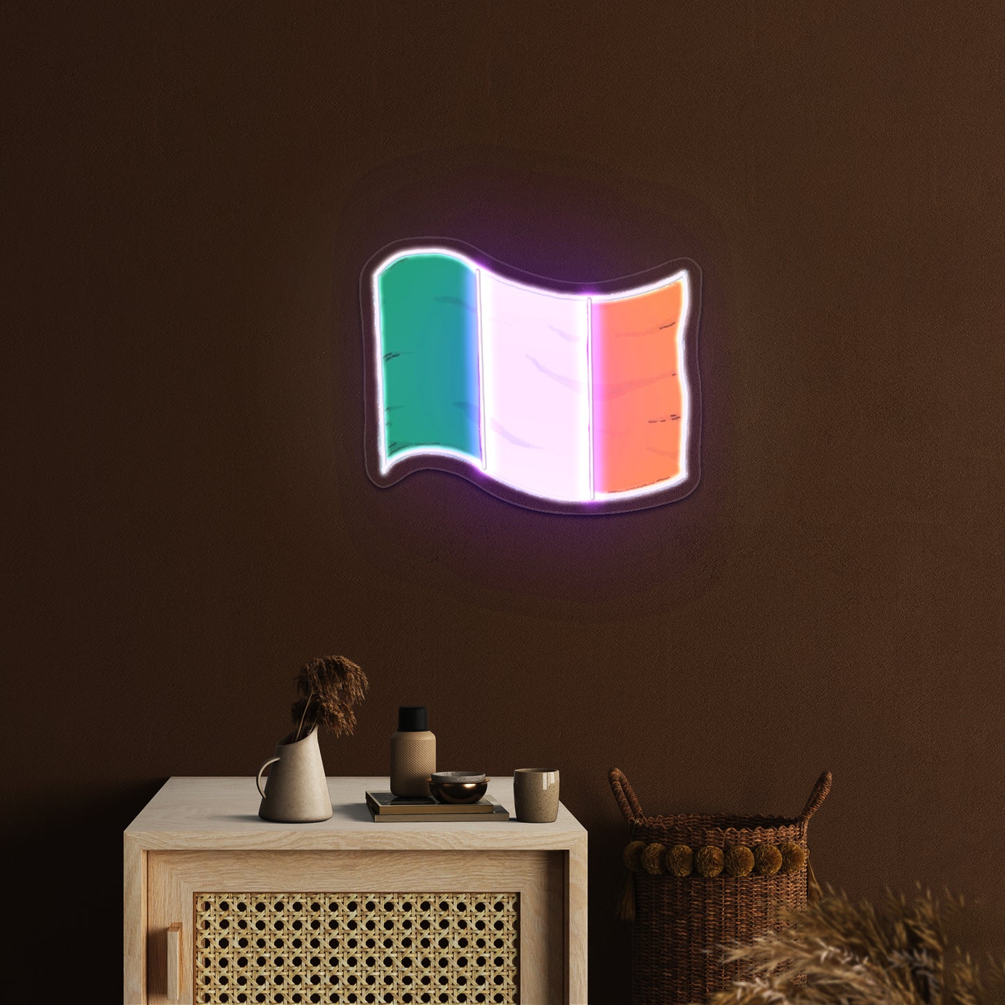 Irelands Flag Artwork Gaming Neon Signs