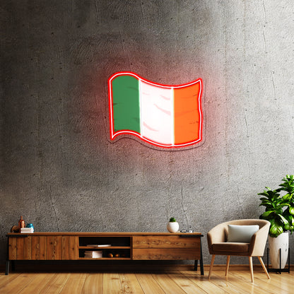 Irelands Flag Artwork Gaming Neon Signs