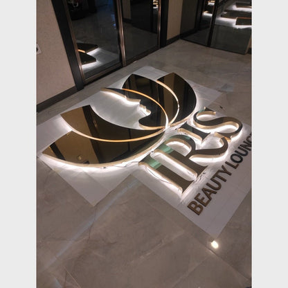 Iris Beauty Lounge Big Logo 3D Backlit Channel Letters Led Light Sign - Shineneon