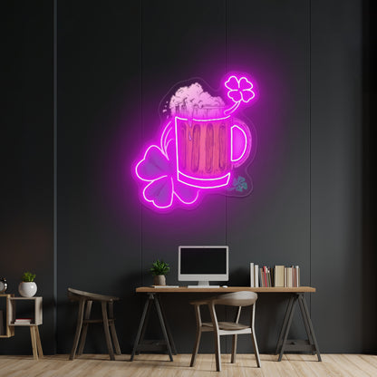 Irish Beer Artwork Aesthetic Neon Signs