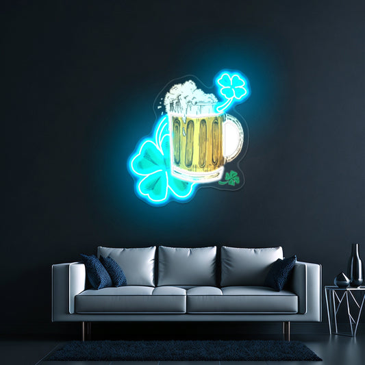 Irish Beer Artwork Aesthetic Neon Signs