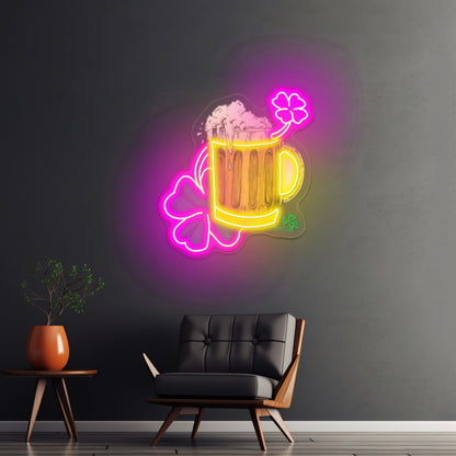 Irish Beer Artwork Aesthetic Neon Signs
