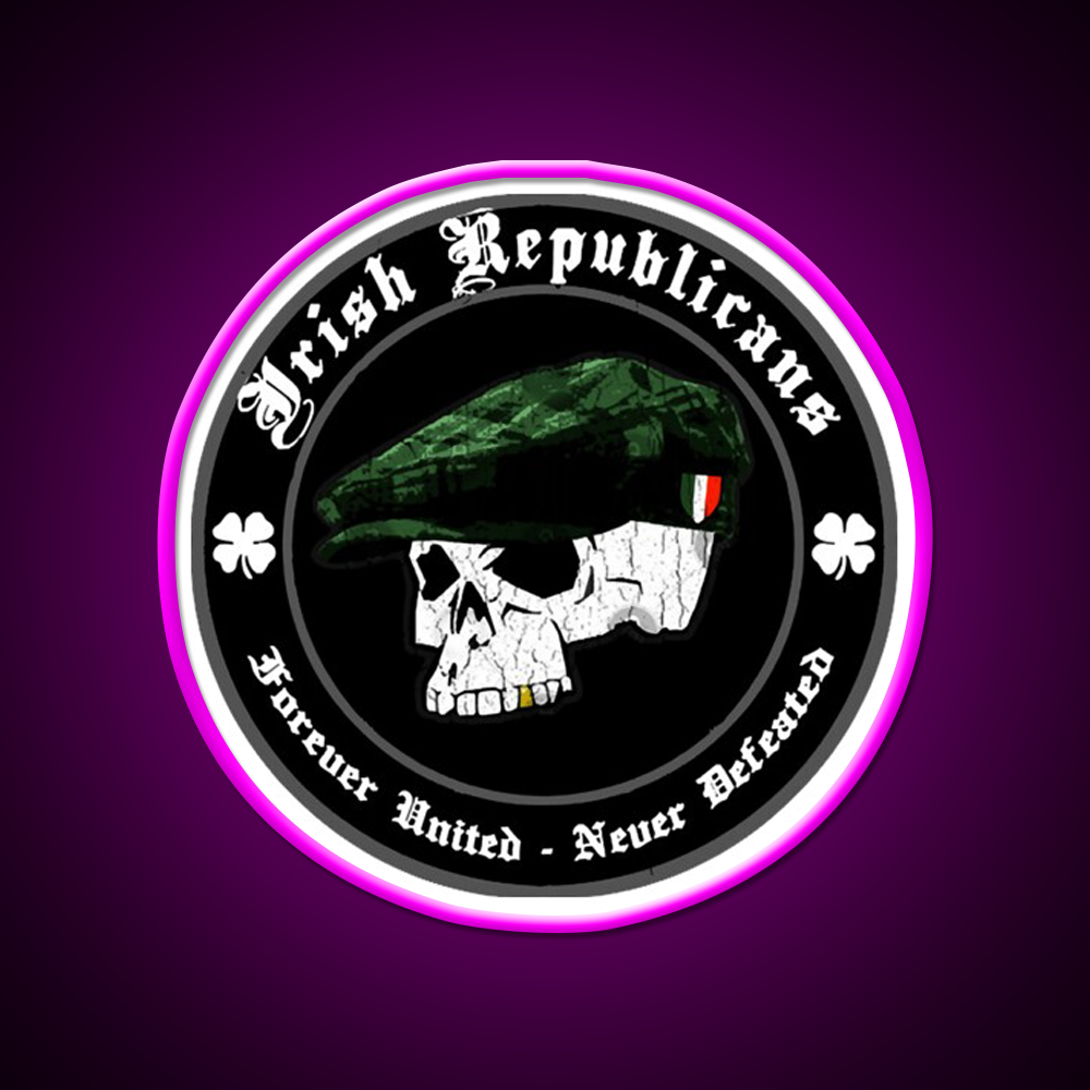 Irish Republican Beer Bar Decor Led Neon Sign Rgb Color - Neon sign mounted on wall in room