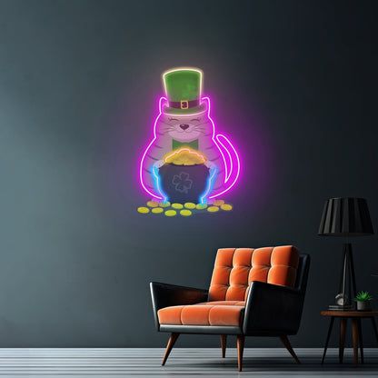 Irish Wolfhound Dog Bright Colorful Pop Dog Artwork Room Lights Neon - Shineneon