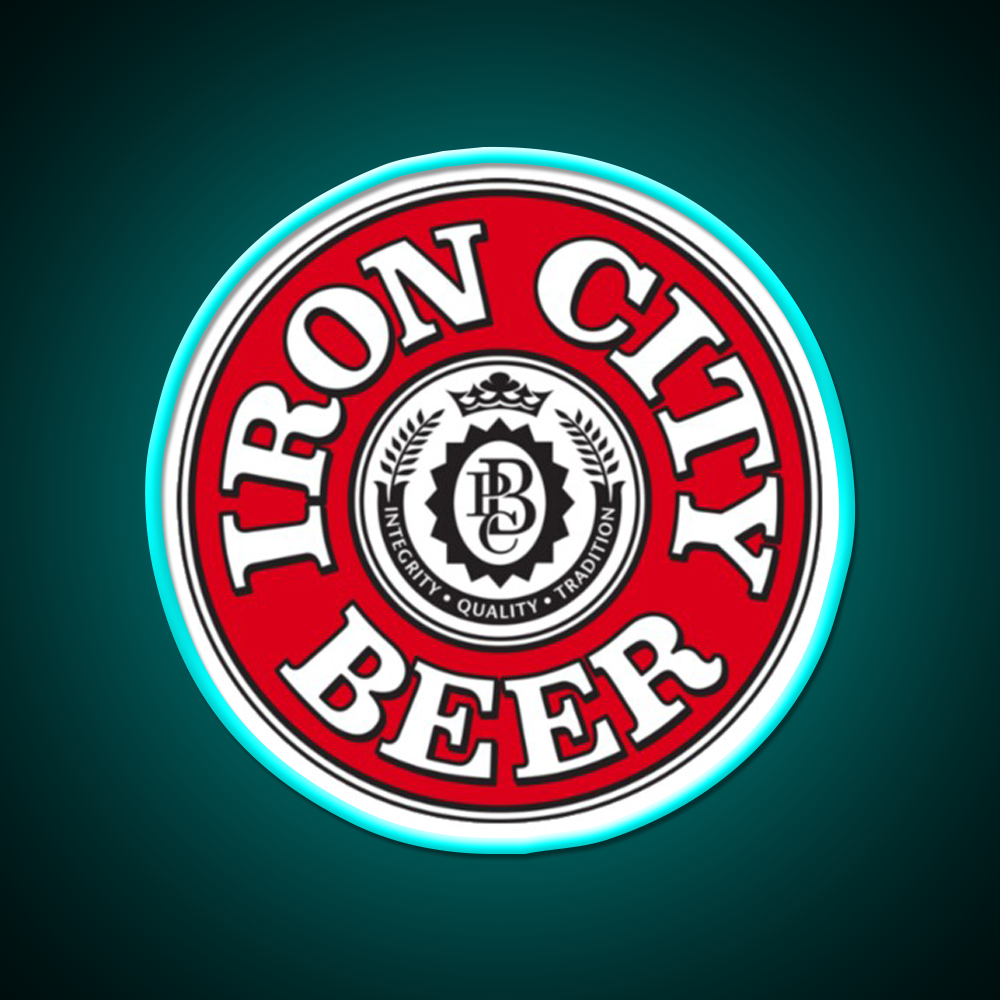 Iron City Beer Bar Decor Led Neon Sign Business Neon Sign Rgb Color - Size and dimension reference