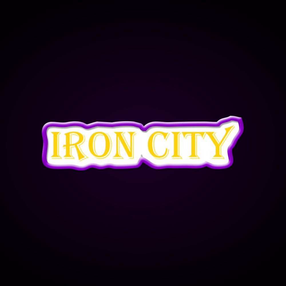 Iron City Beer Bar Decor Led Neon Sign Rgb Color