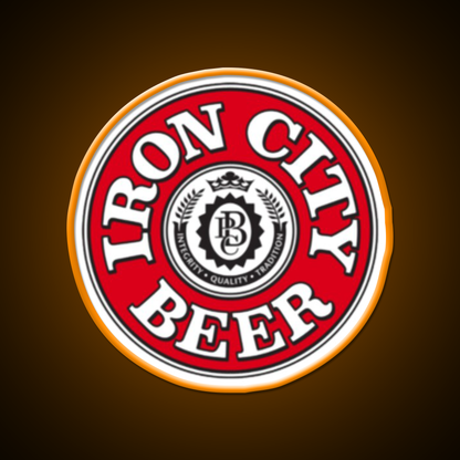 Iron City Beer Bar Decor Led Neon Sign Wall Art Rgb Color