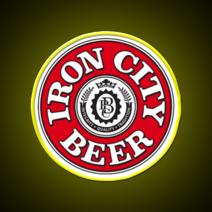 Iron City Beer Bar Decor Led Neon Sign Wall Art Rgb Color