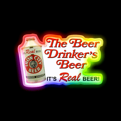 Iron City Beer Design Beer Bar Decor Led Neon Sign Rgb Color - LED neon sign close-up detail