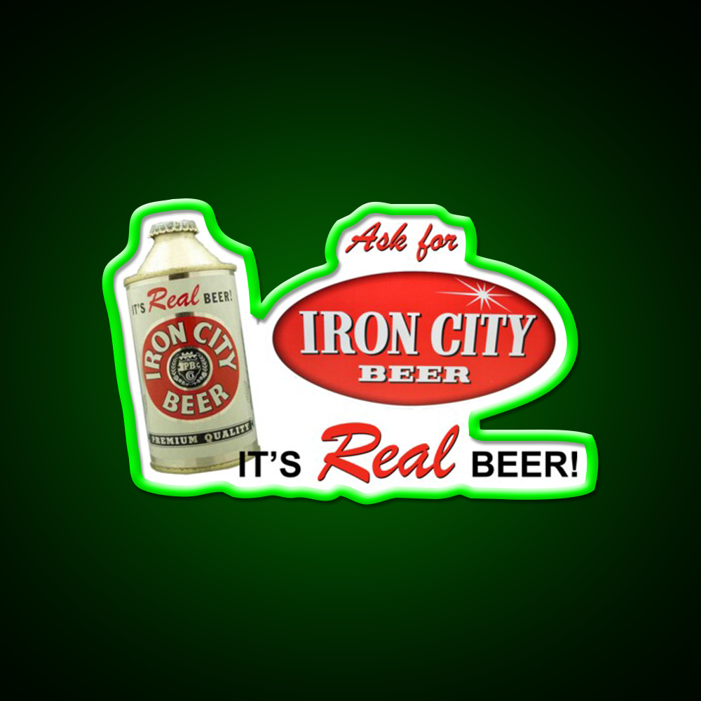 Iron City Beer Design Beer Bar Decor Led Neon Sign Wall Art Rgb Color - LED neon sign view 8