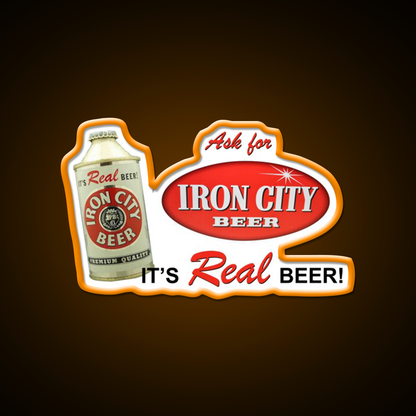 Iron City Beer Design Beer Bar Decor Led Neon Sign Wall Art Rgb Color - LED neon sign view 6