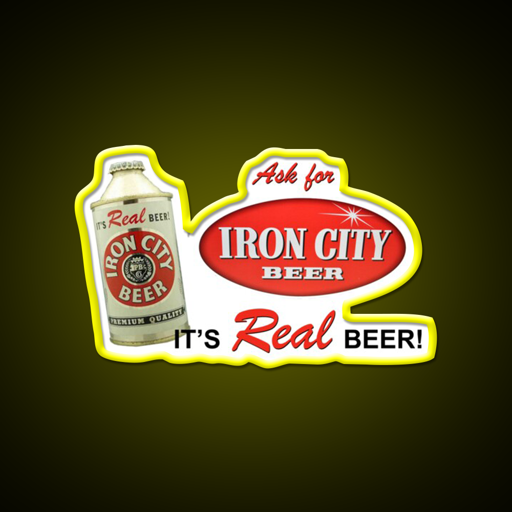 Iron City Beer Design Beer Bar Decor Led Neon Sign Wall Art Rgb Color - LED neon sign view 7