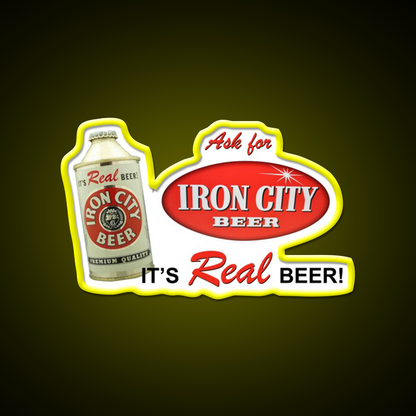 Iron City Beer Design Beer Bar Decor Led Neon Sign Wall Art Rgb Color - LED neon sign view 7