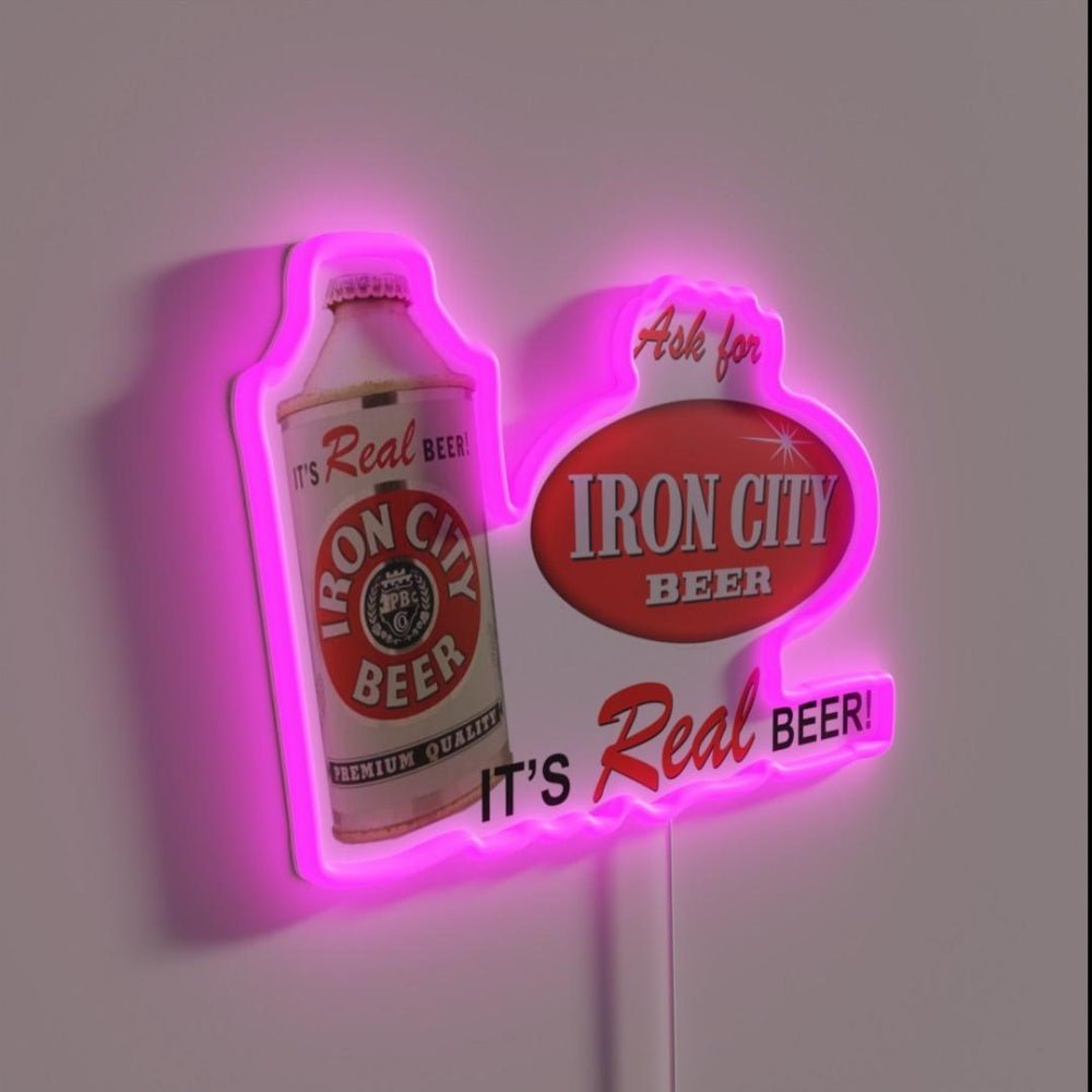 Iron City Beer Design Rgb Led Neon Sign - Shineneon
