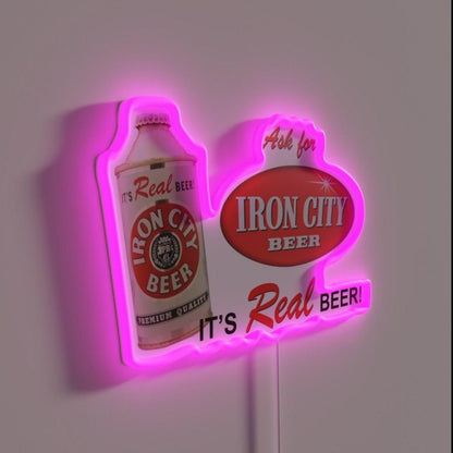 Iron City Beer Design Rgb Led Neon Sign - Shineneon