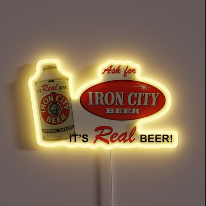 Iron City Beer Design Rgb Led Neon Sign - Shineneon
