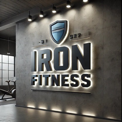 Iron Fitness 3D Backlit Channel Letters Led Light Sign - Shineneon