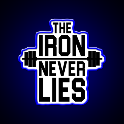 Iron Never Lies Gym Fitness Led Neon Sign Rgb Color - LED neon sign view 5