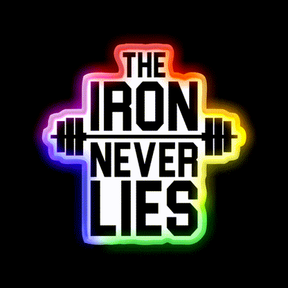Iron Never Lies Gym Fitness Led Neon Sign Rgb Color